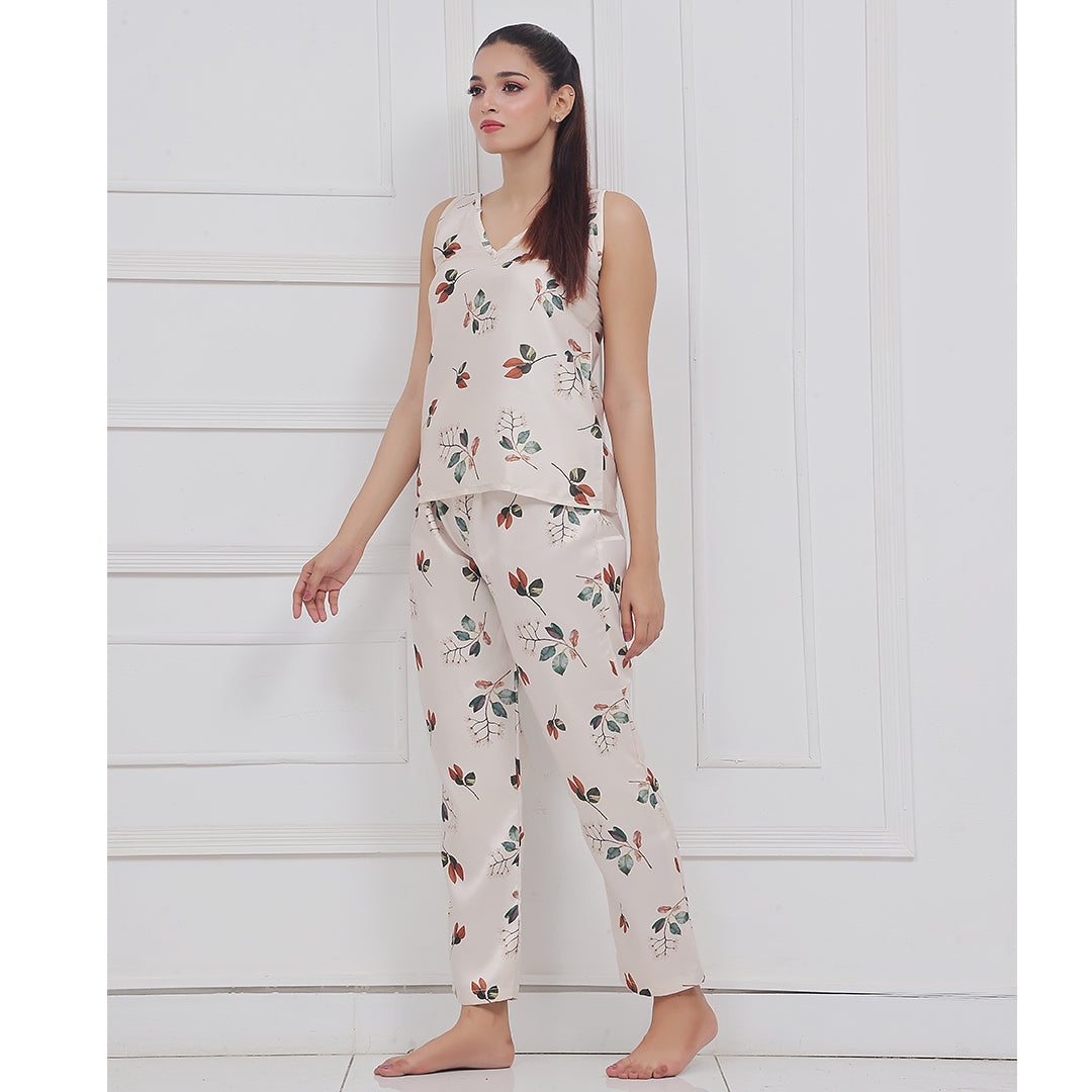 Spice Ceder Strap Jumpsuit Printed Floral Ash