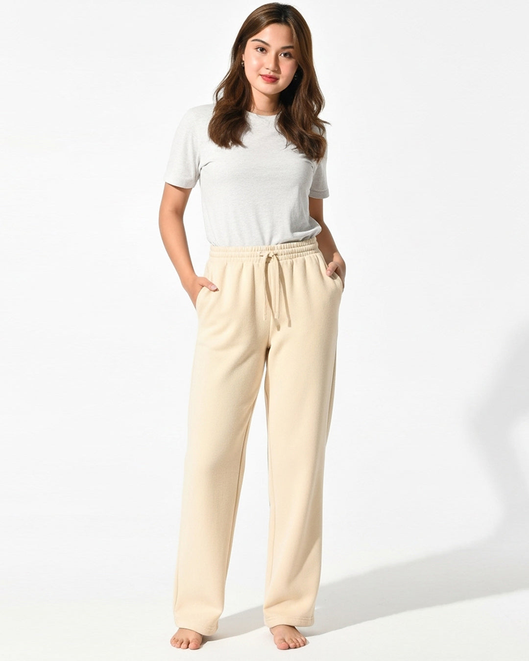 Fleece Trouser – Everyday Fit - Off White