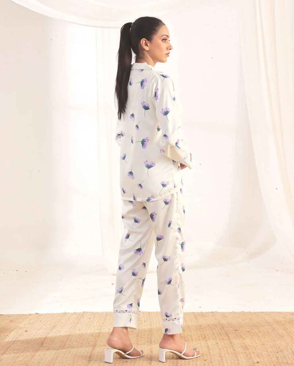 Silk Pajama Suit - Floral Haze