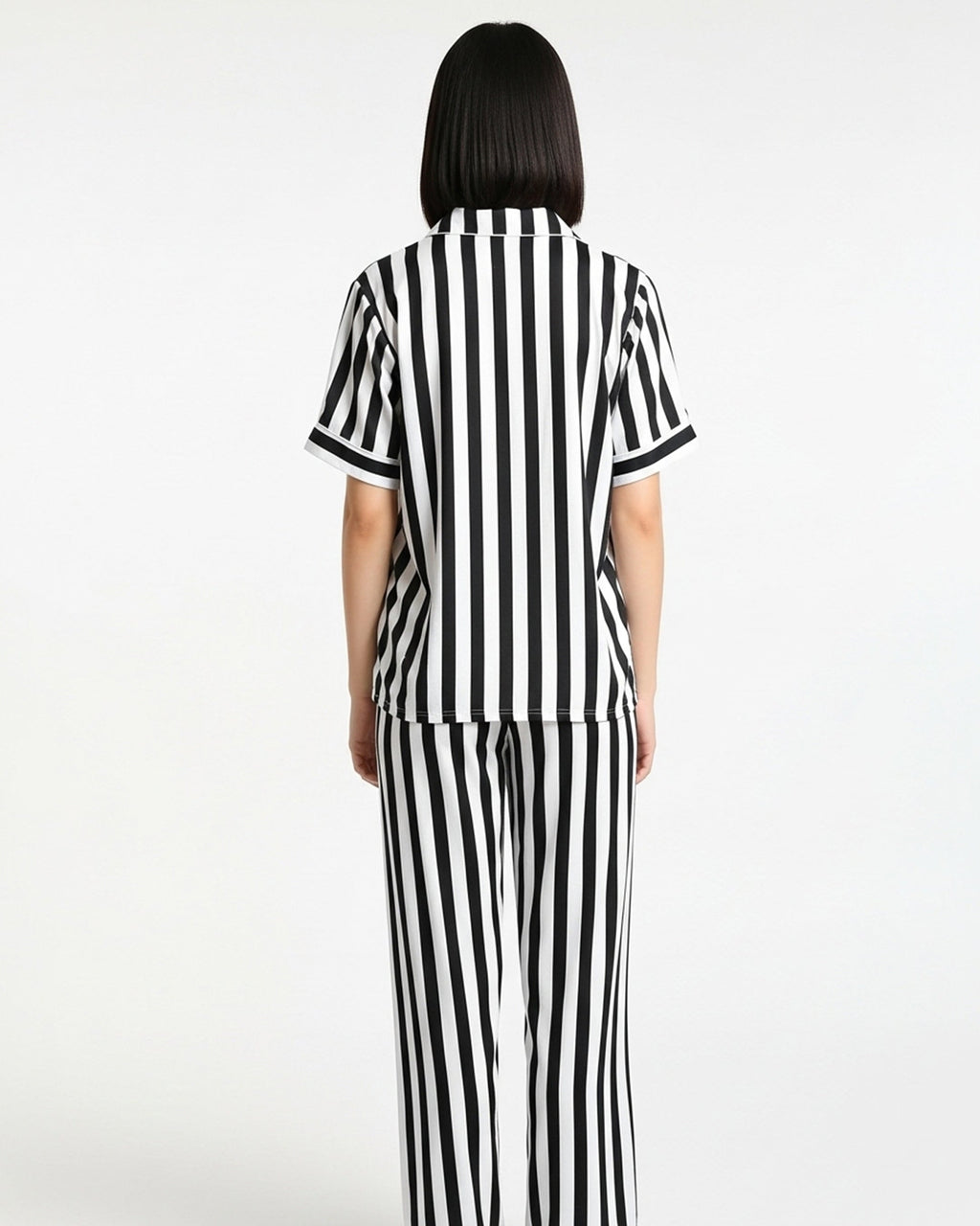 Linen Pajama Suit - Bold Stripes