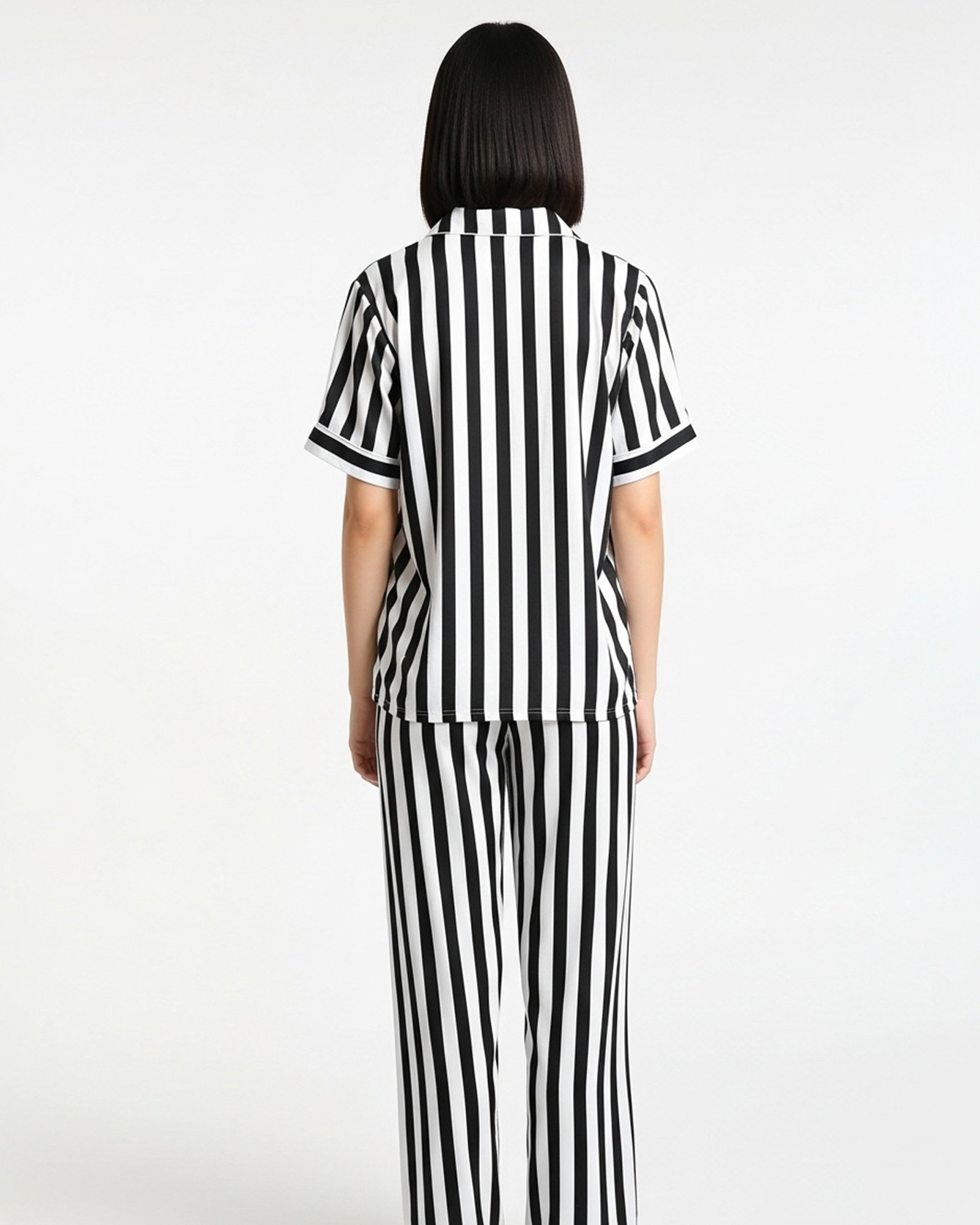 Linen Pajama Suit - Bold Stripes