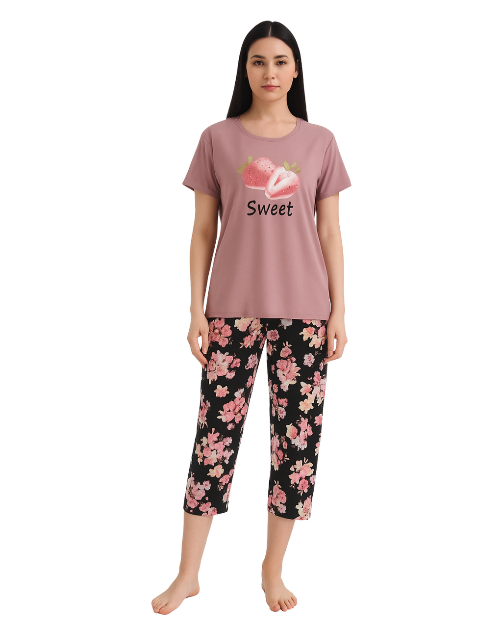 Cotton PJ Set - Berry Bloom