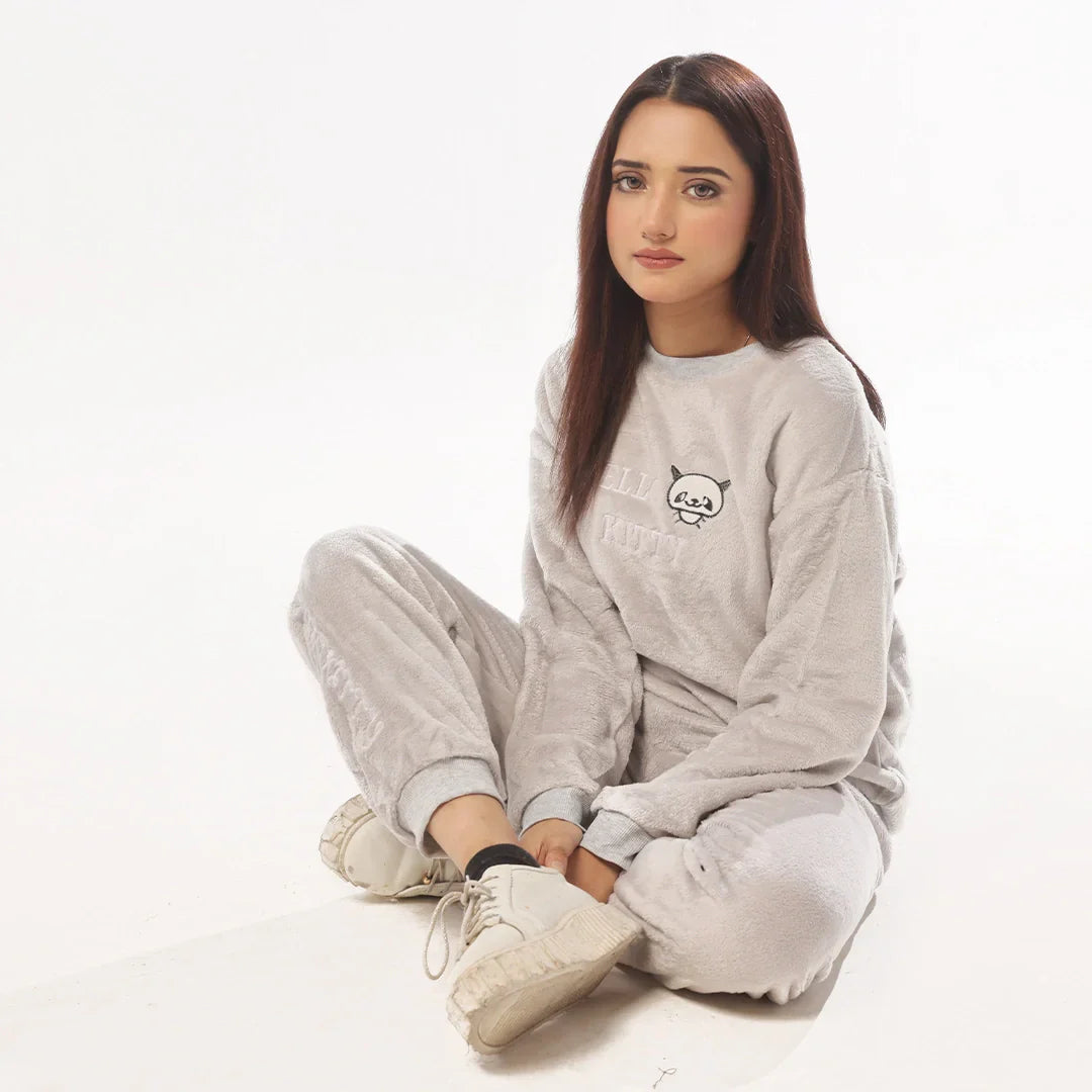 mini Panda Fleece Pajama Suit