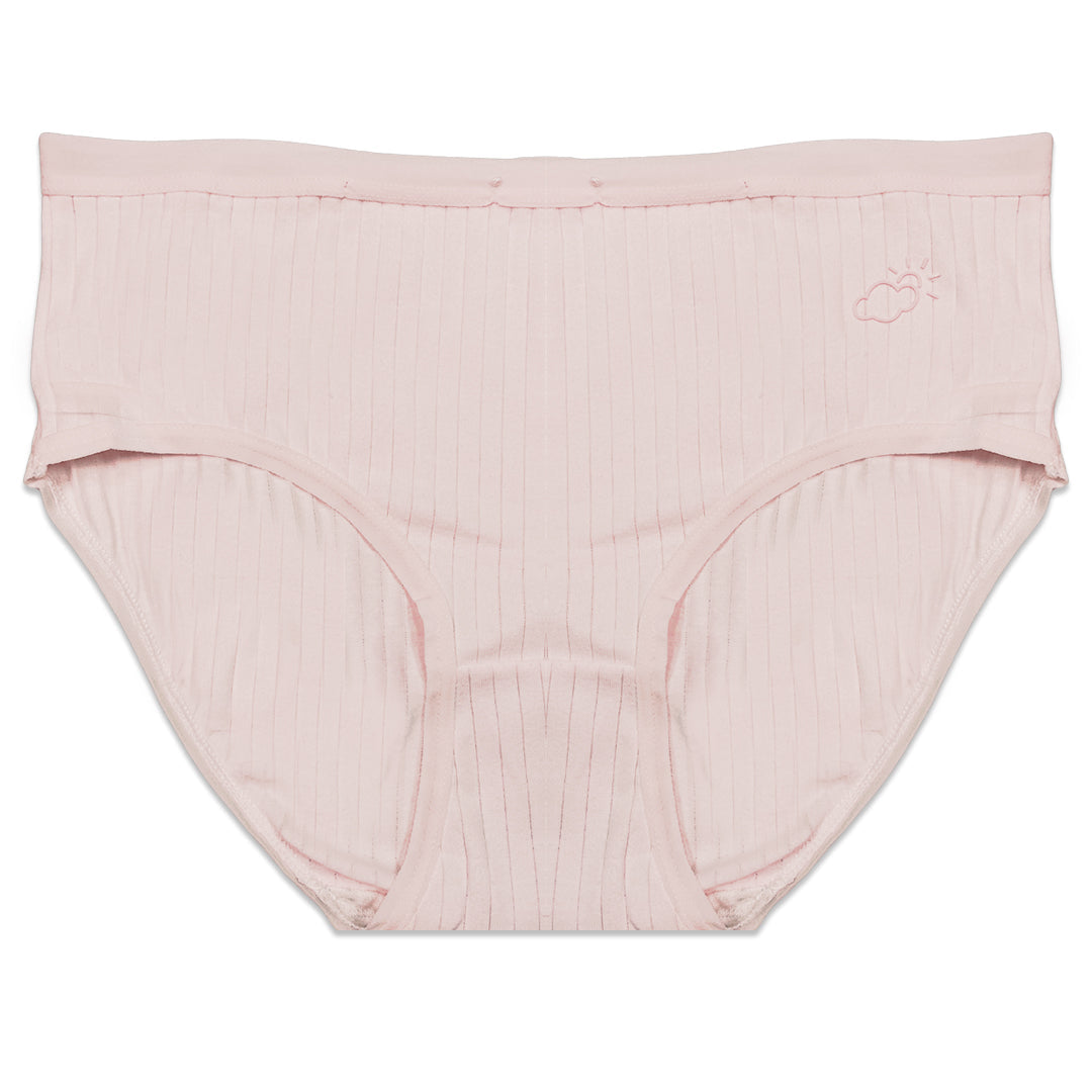 Pack of 3 Briefs Panties - Ribbed Cotton