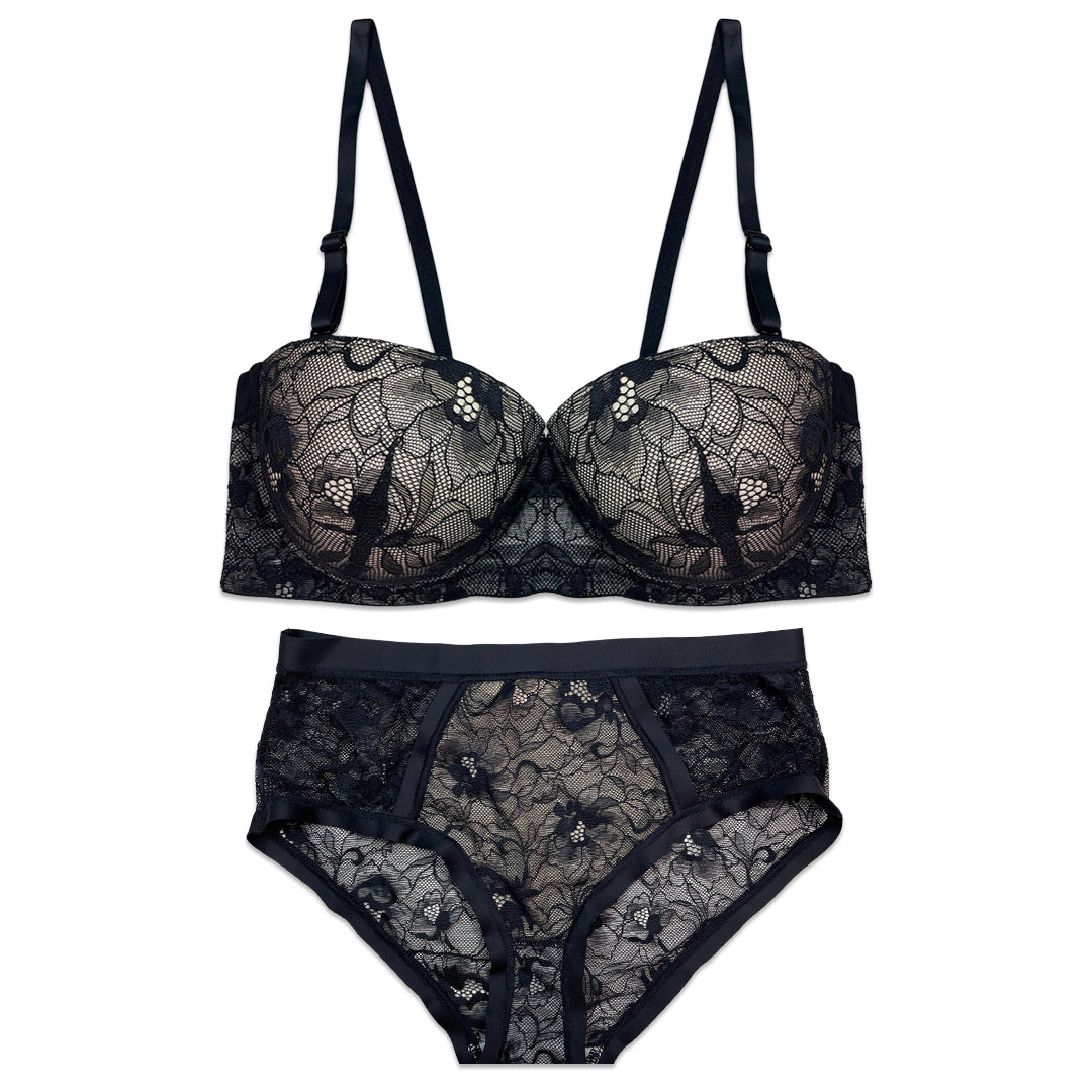 Bra Set -  Lace Obsidian