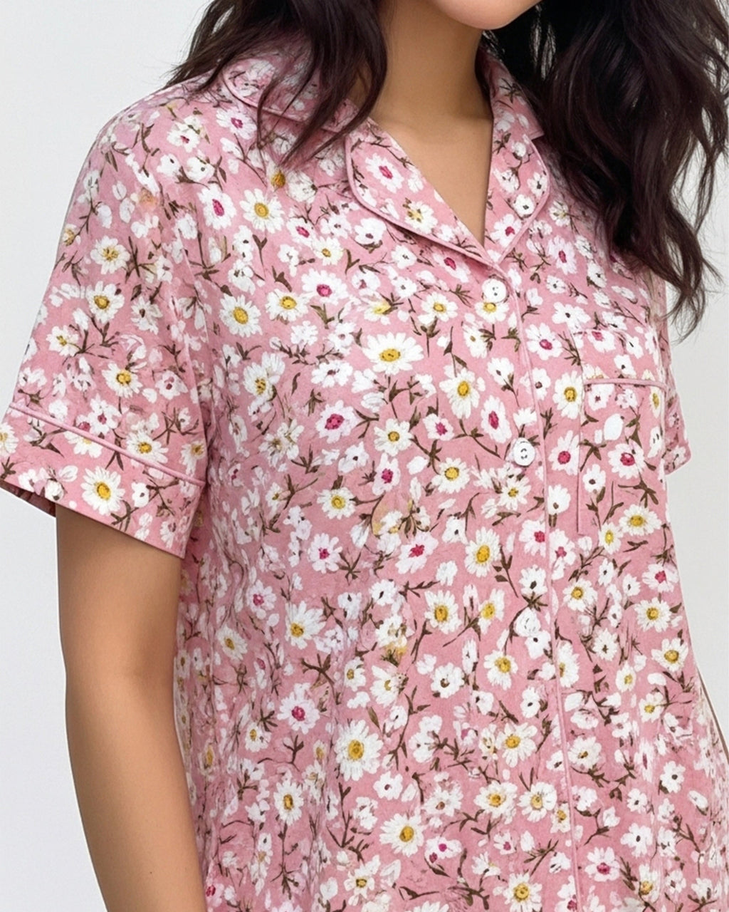 Linen Pajama Suit - Blossom Dream