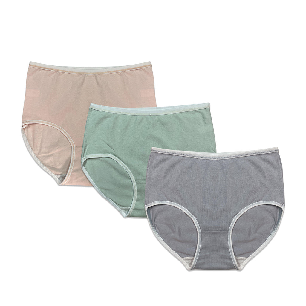 Pack of 3 Briefs Panties - Classic Cotton