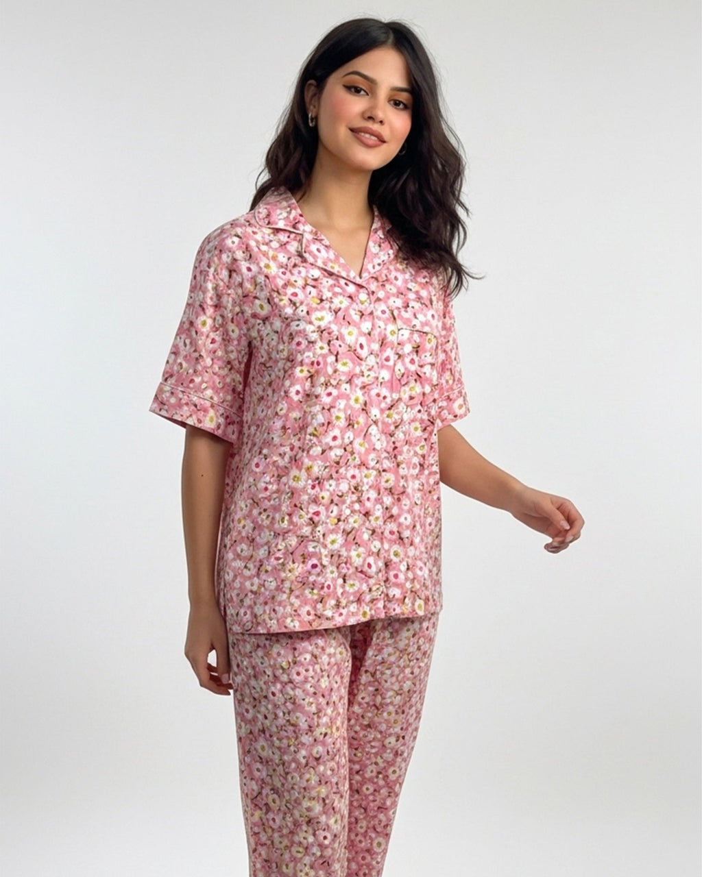 Linen Pajama Suit - Blossom Dream