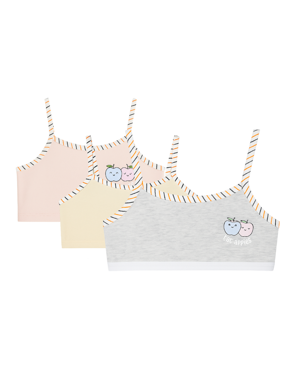 Pack of 3 Teenage Bra - Apple Glow