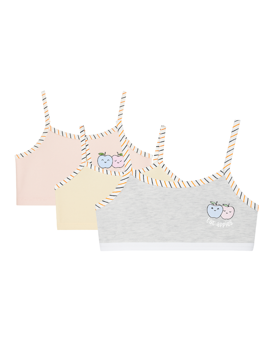 Pack of 3 Teenage Bra - Apple Glow