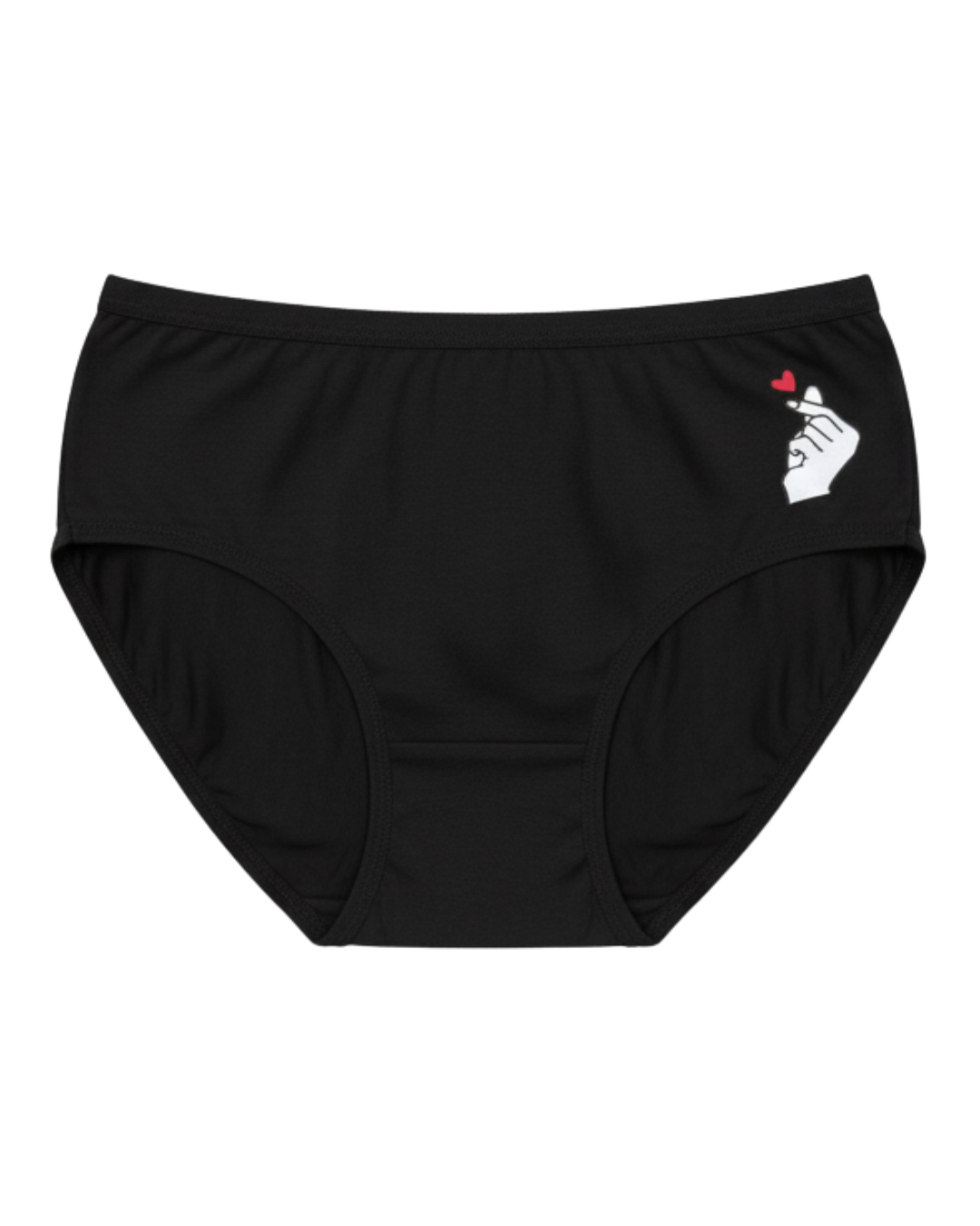 Graphic Cotton Brief Panty – Amoria - Black
