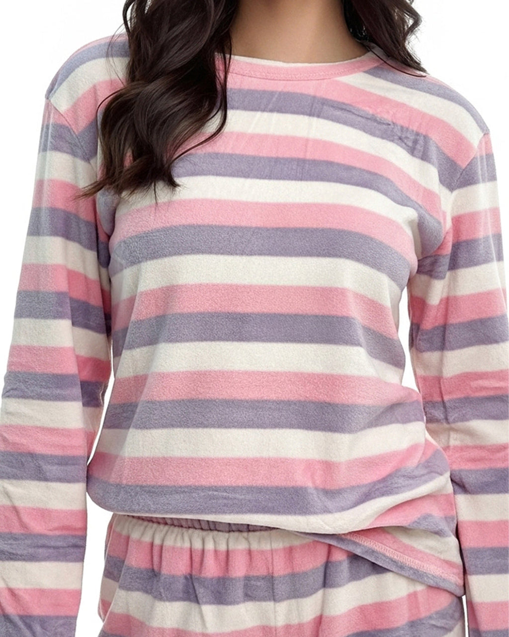 Fleece Pajama Suit - Stripy Glow