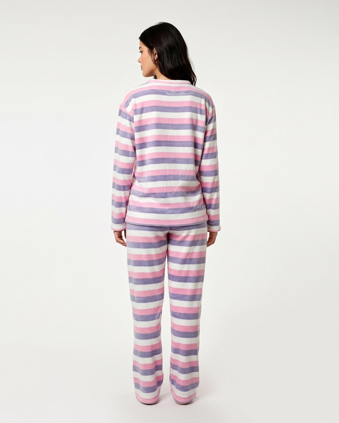 Fleece Pajama Suit - Stripy Glow