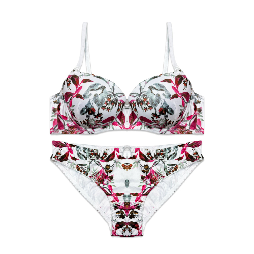 Whisper Floral Padded Bra and Panty Set