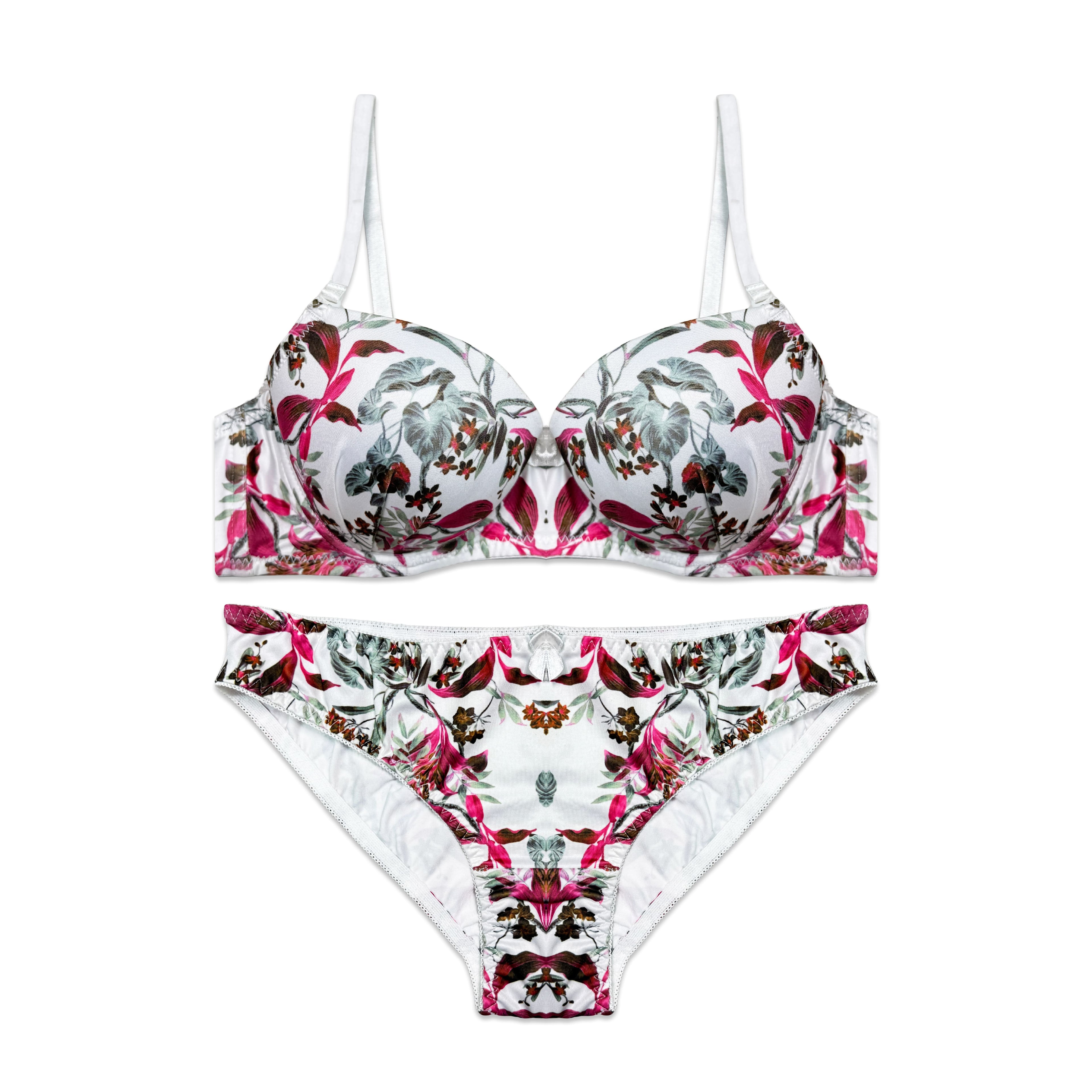 Whisper Floral Padded Bra and Panty Set