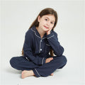 Femmeease - Kids Comfy Linen PJ Sets - Blue