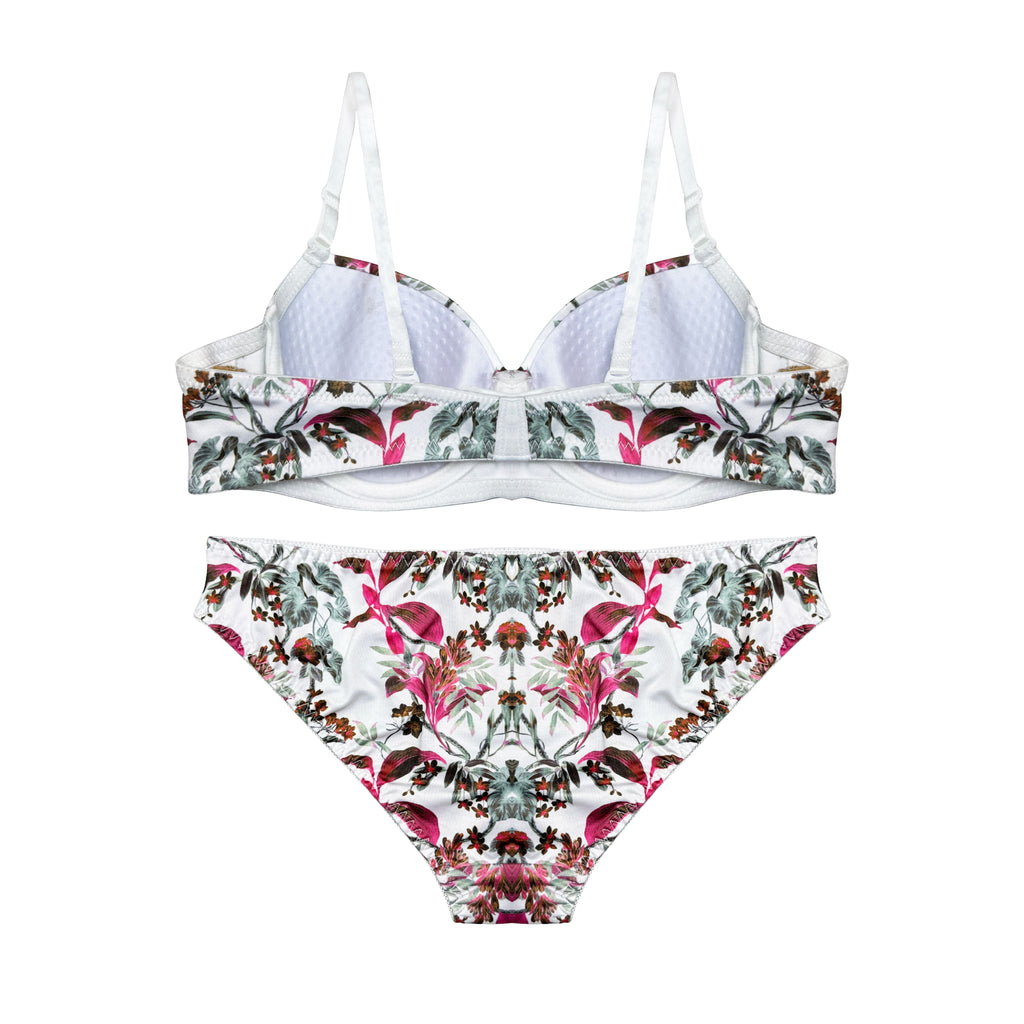 Whisper Floral Padded Bra and Panty Set