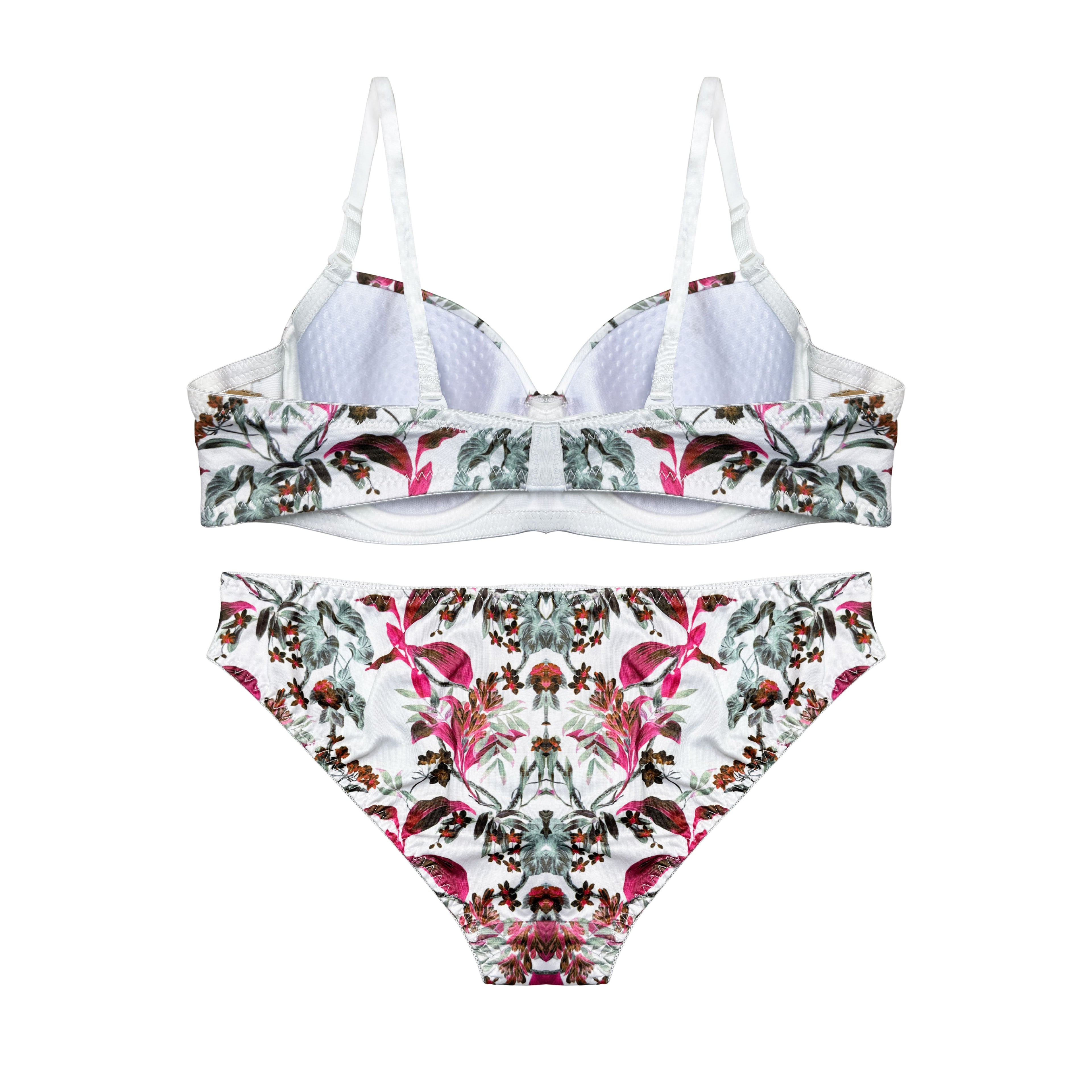 Whisper Floral Padded Bra and Panty Set