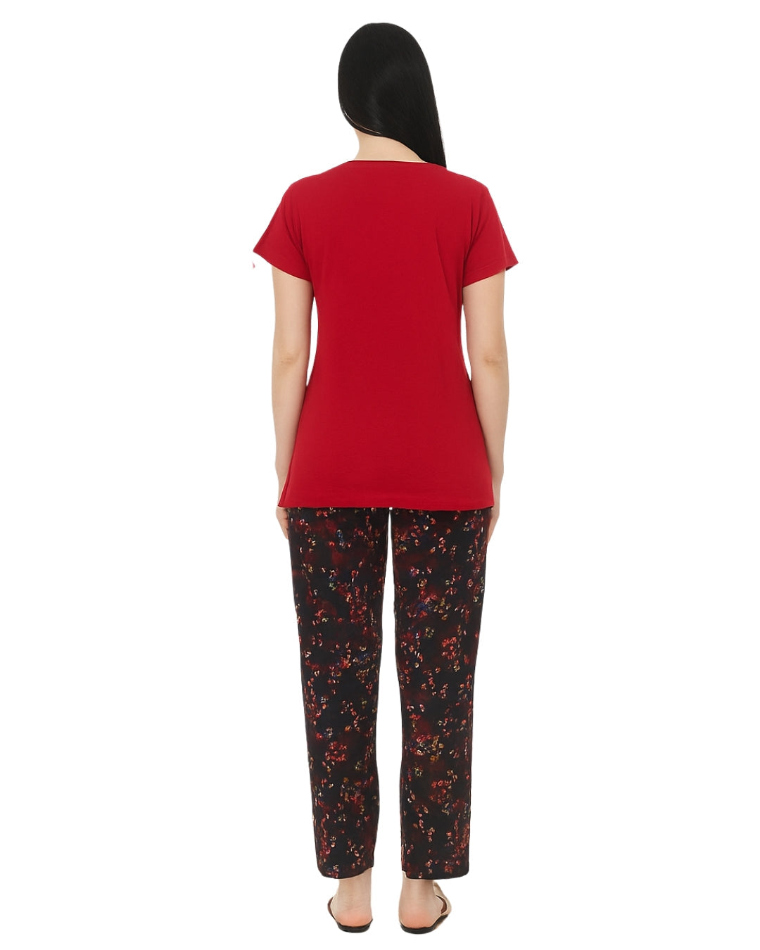 Cotton PJ Set - Crimson Flutter