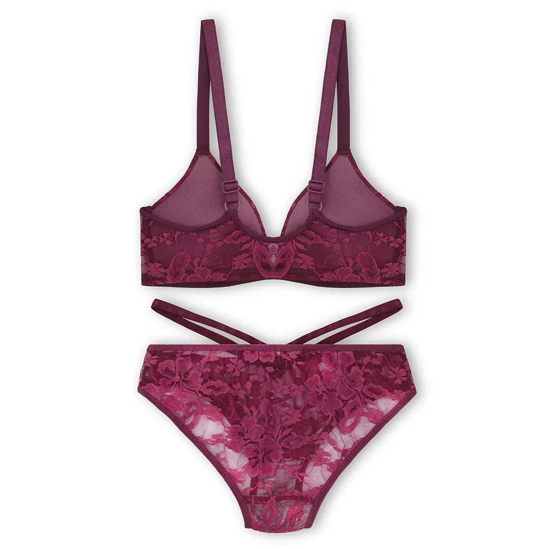 Max Front Open Padded Bra and Panty Set