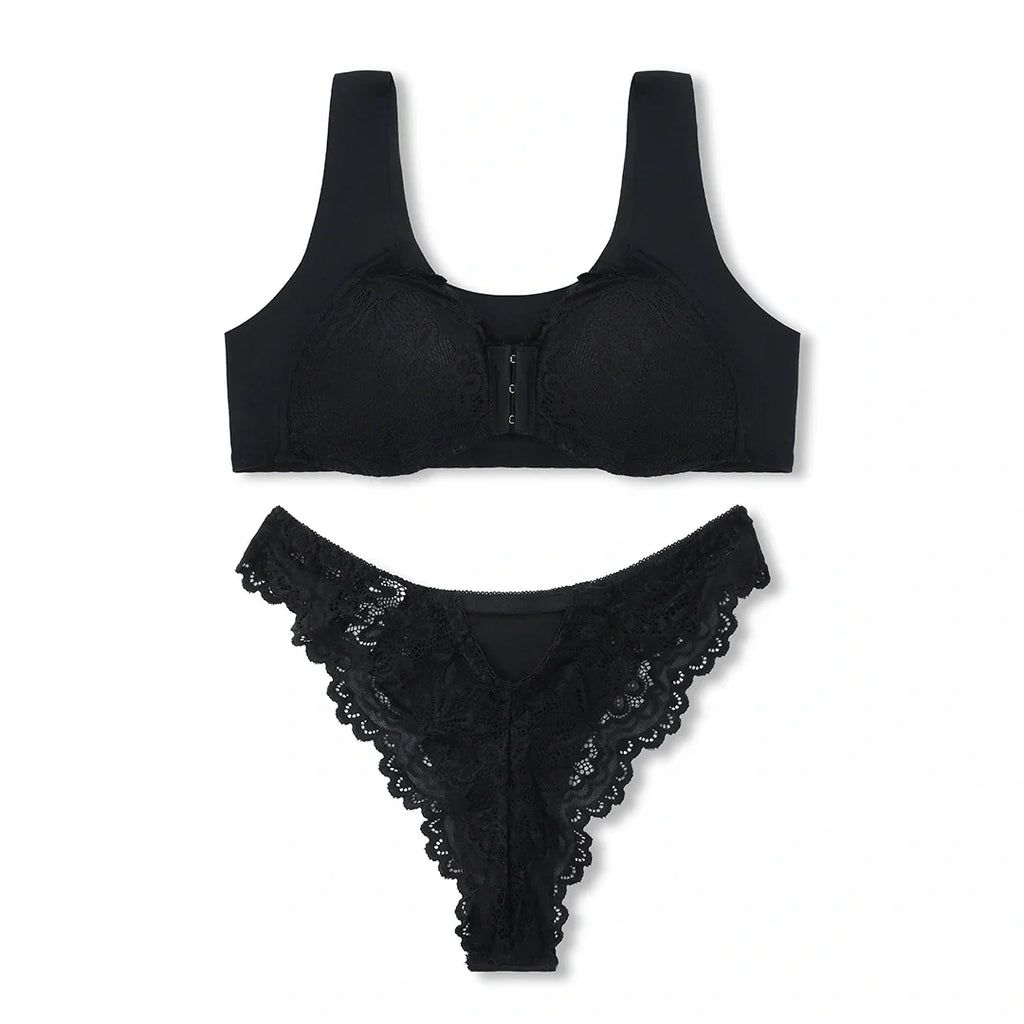 Front Open Pushup Bra and Panty Set