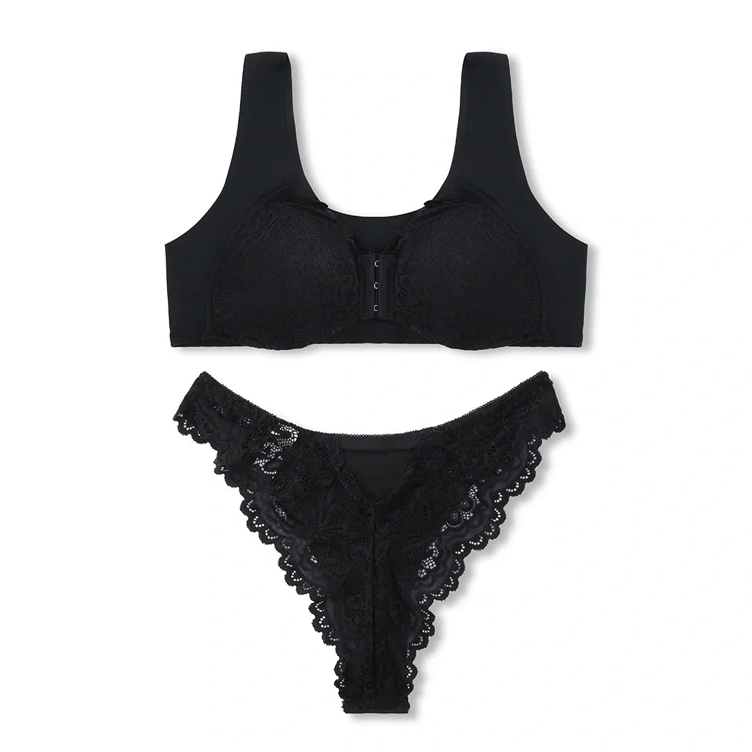 Front Open Pushup Bra and Panty Set