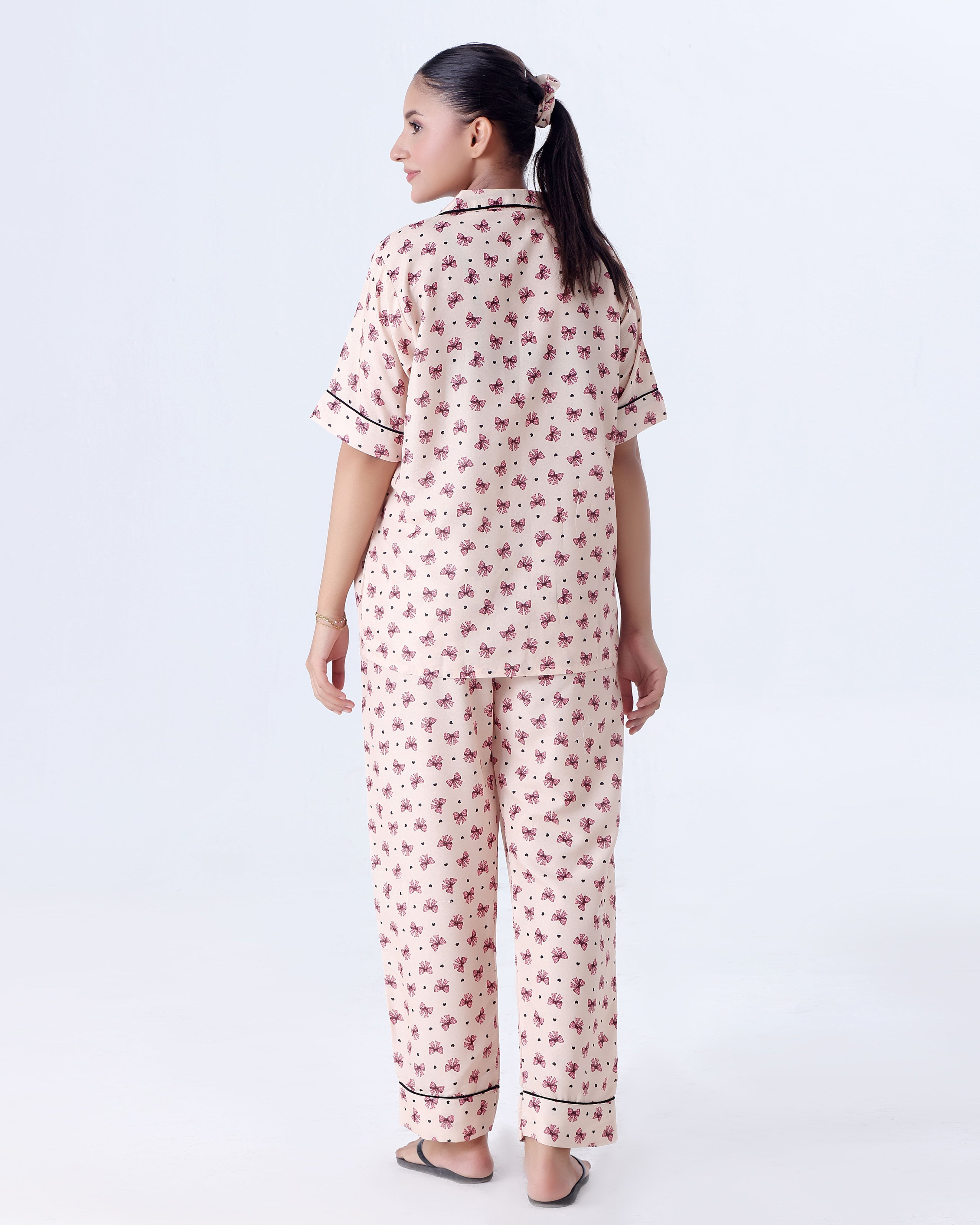Summer Pajama Suit - Ribbon And hearts