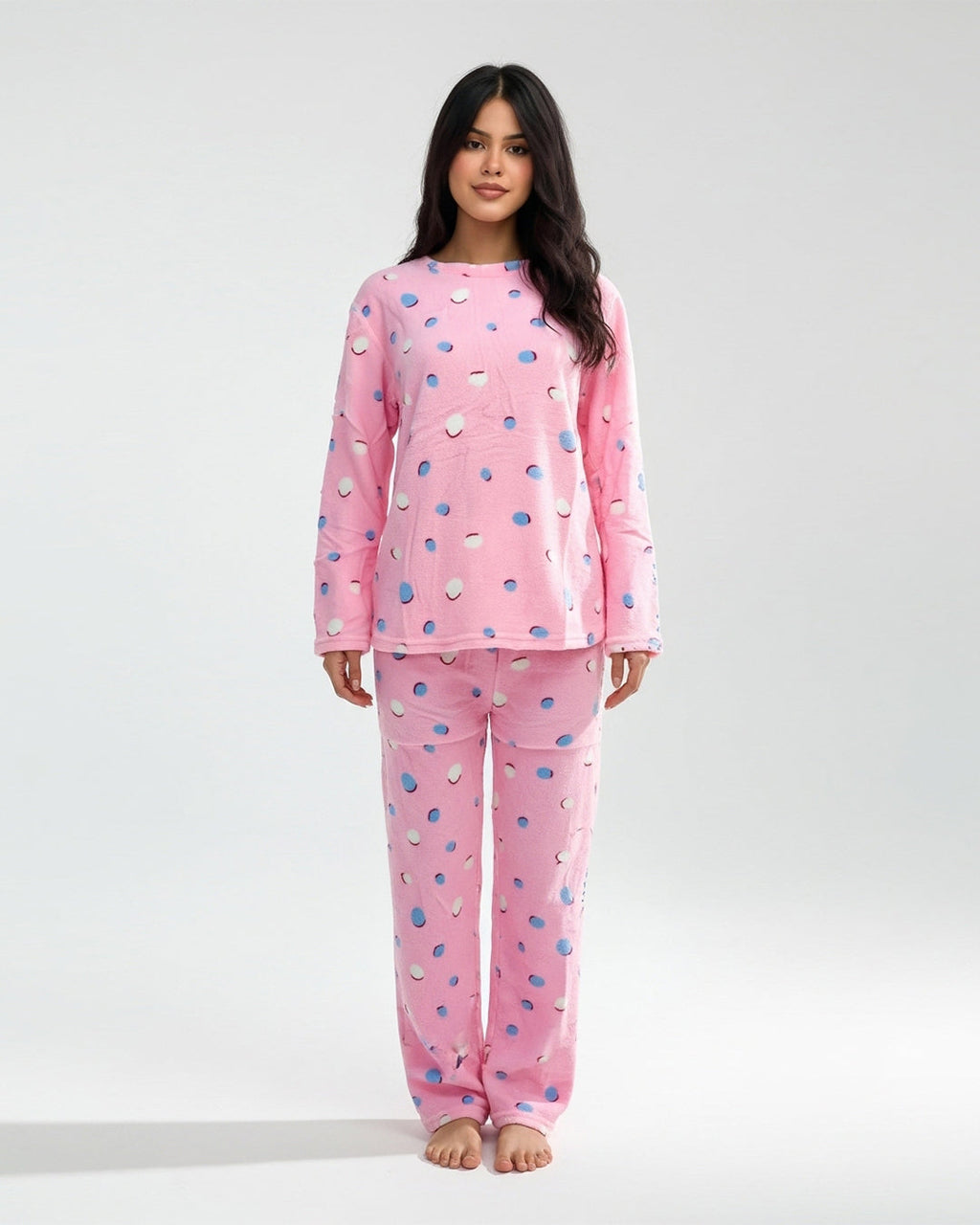Fleece Pajama Suit - Pink Bloom