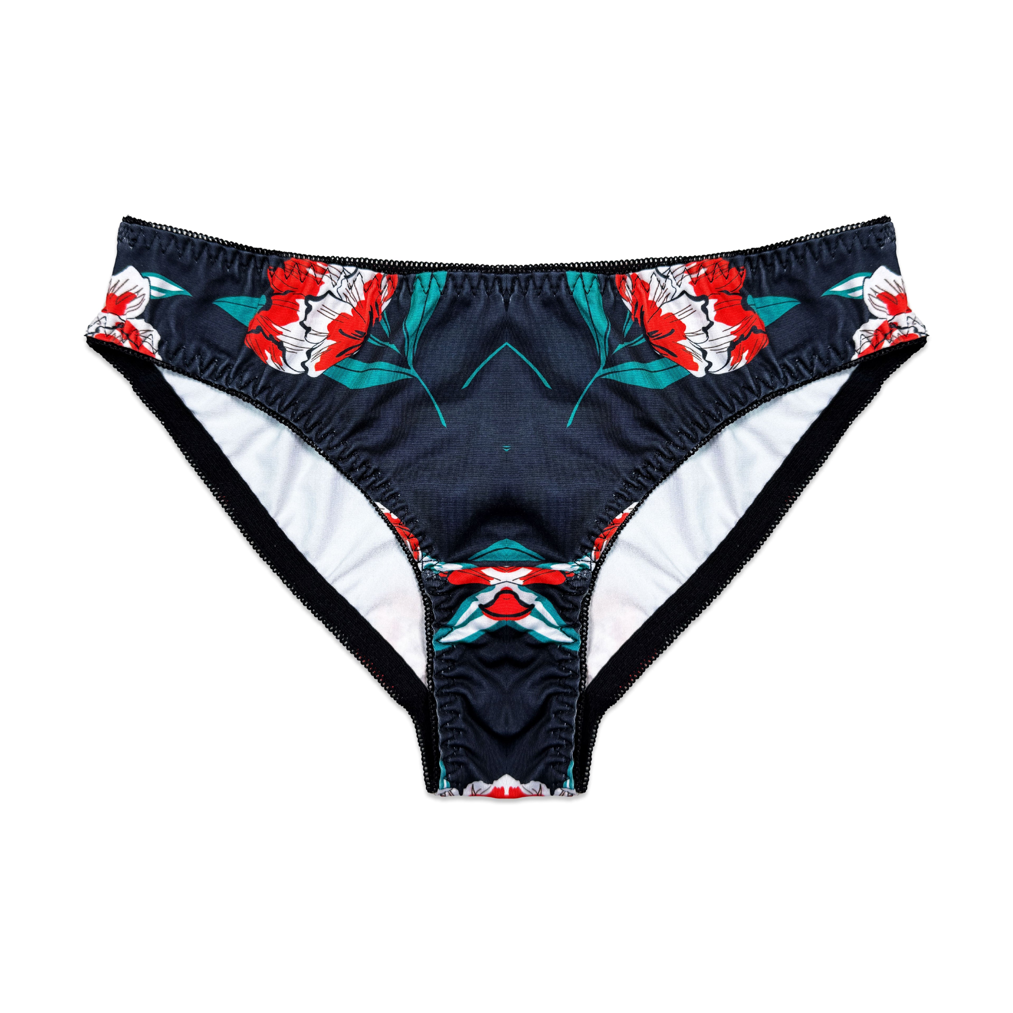 Cheek Floral Print Padded Bra and Panty Set