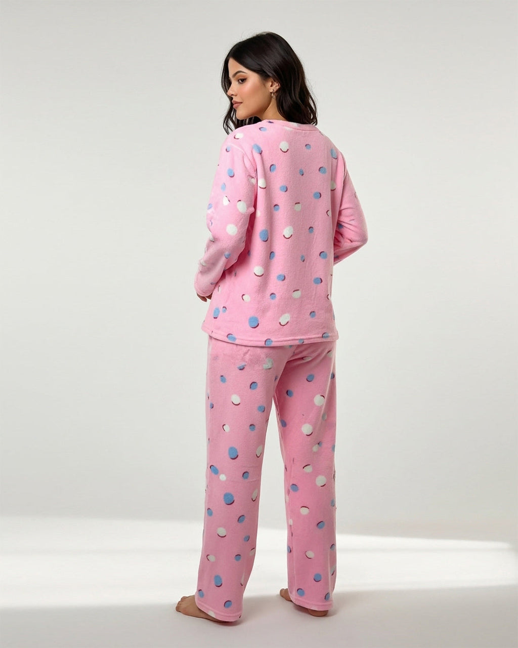 Fleece Pajama Suit - Pink Bloom