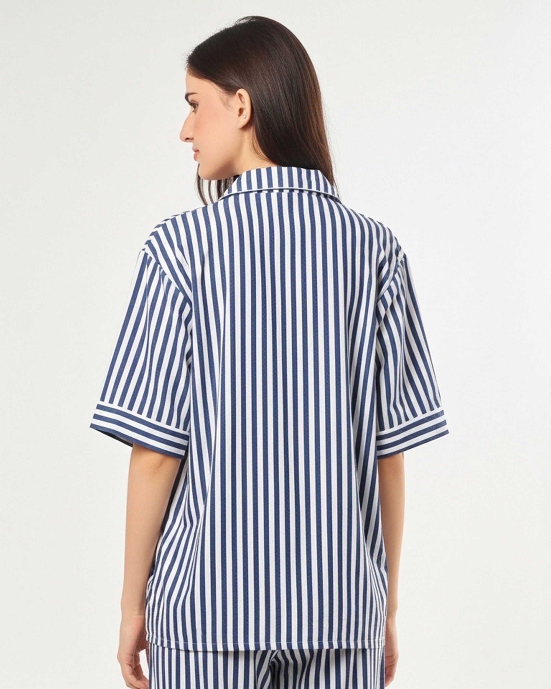 Linen Pajama Suit - Urban Stripes