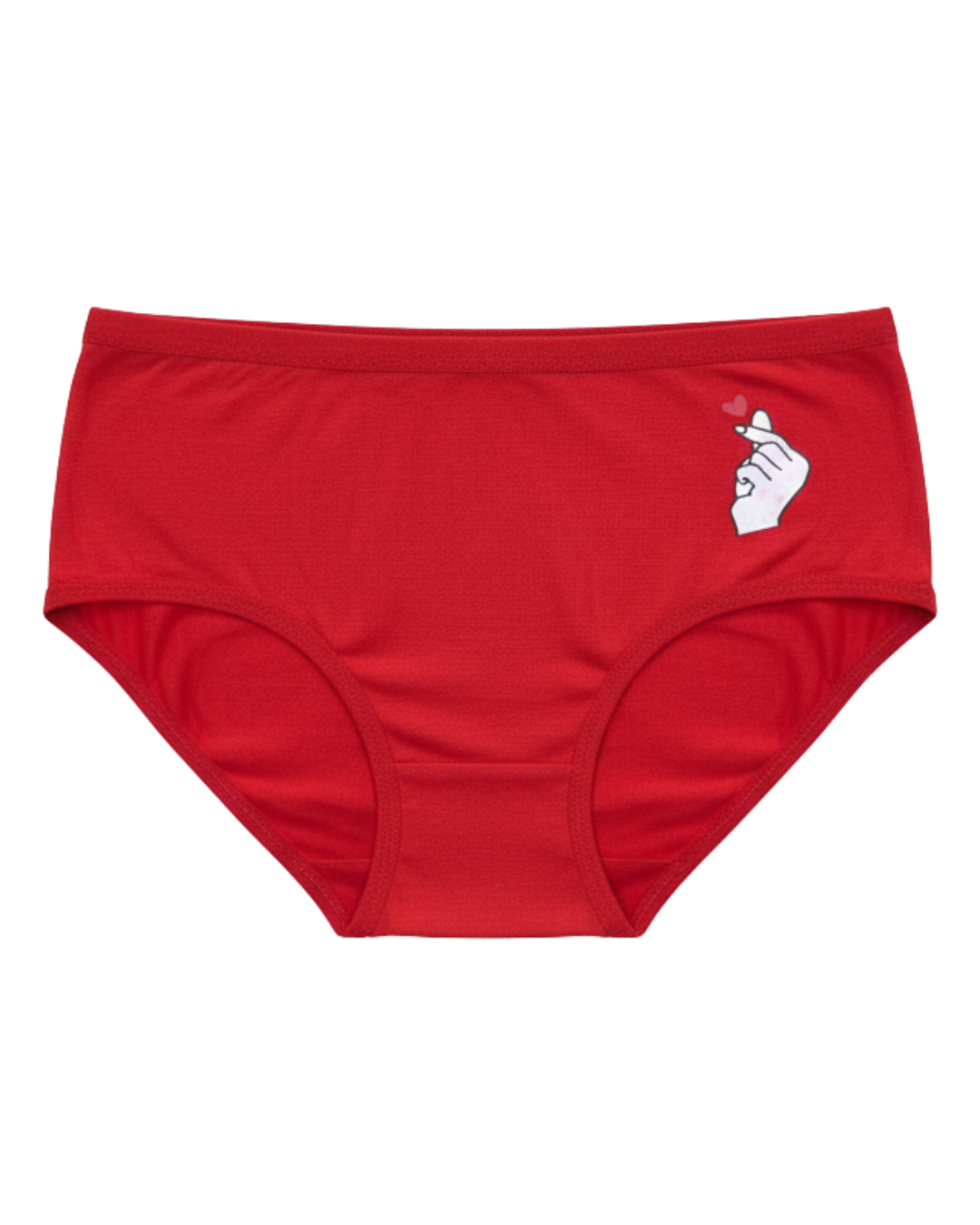 Graphic Cotton Brief Panty – Amoria - Red