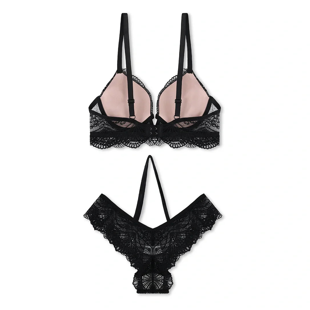 Black Storm Padded Bra and Panty Set