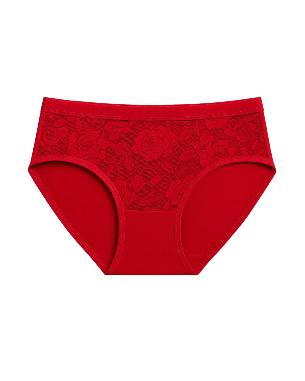 Lace Net Brief Panty - Florenza - Red