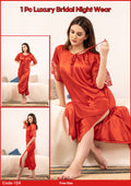 Femmeease - 1 Pcs Silk Gown - 124