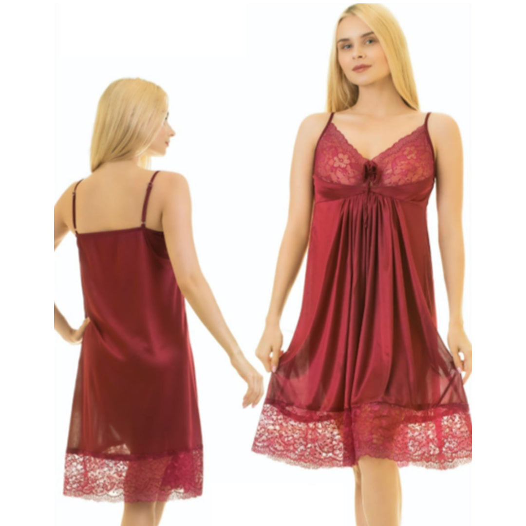 1 Piece Ceder Strap Short Nightie