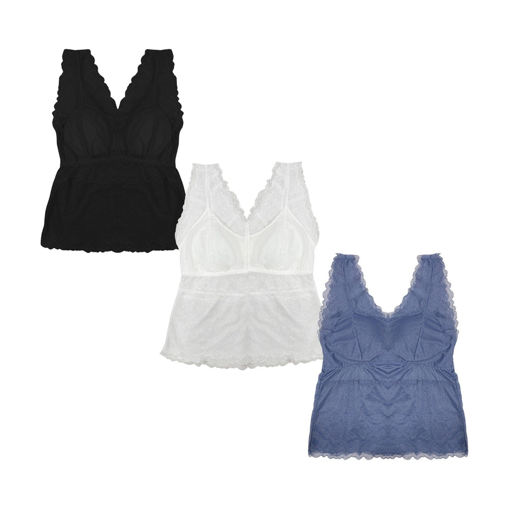 Pack of 3 Tank Top - Misty Lace