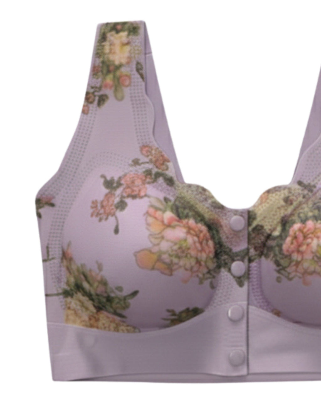 Wireless Front-Closure Padded Bra - Florvya Purple