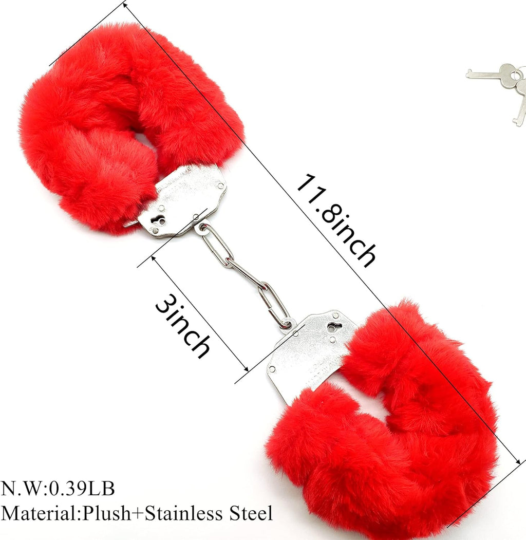 Furry Handcuffs - Red