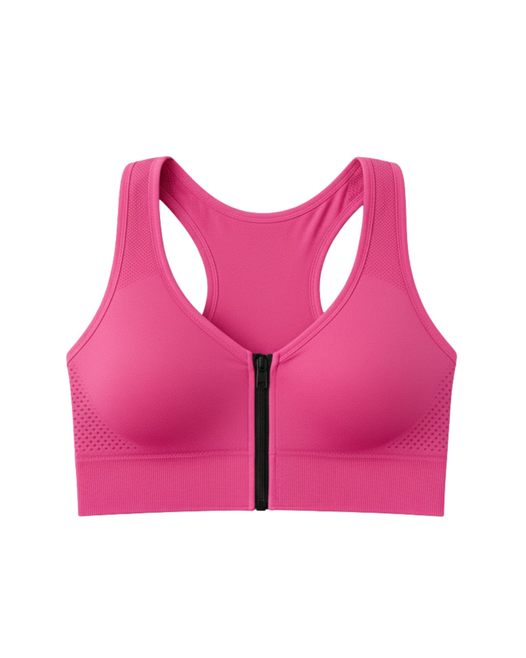 Sylas Zipper Pushup Sports Bra Pink