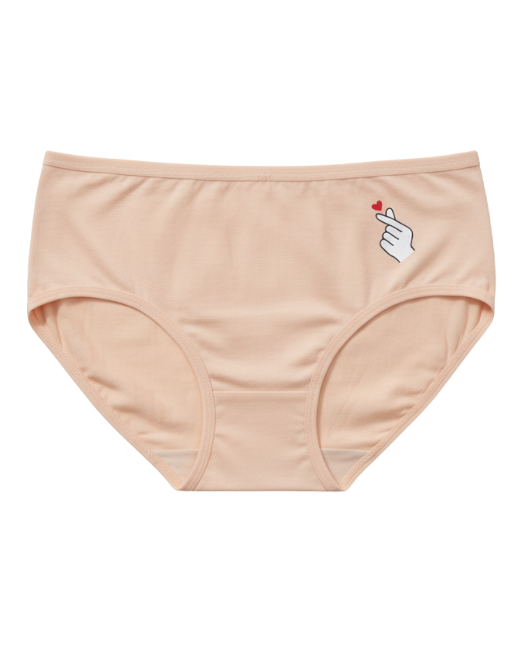Graphic Cotton Brief Panty – Amoria - Peach