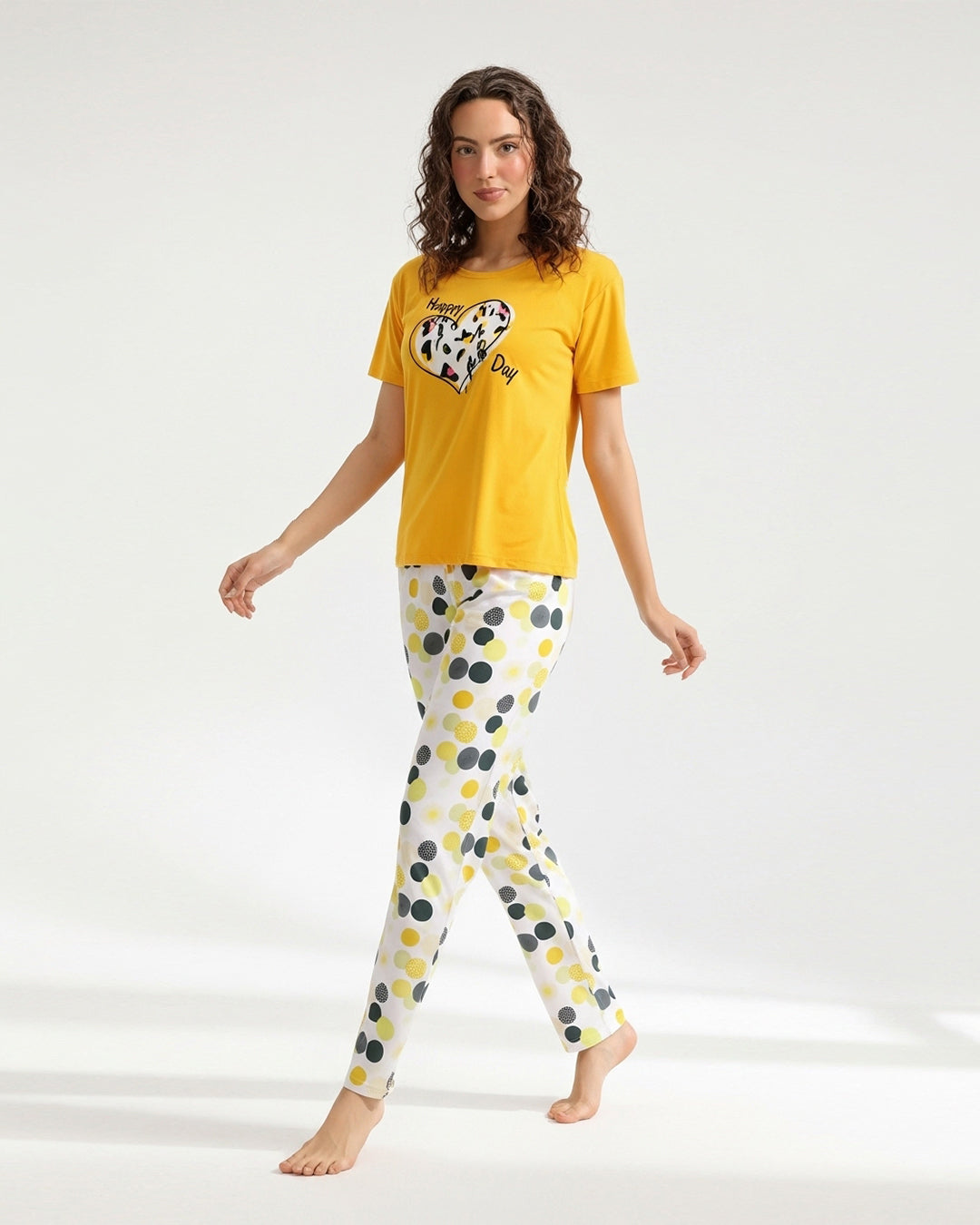 Cotton PJ Set - Yellow Chic