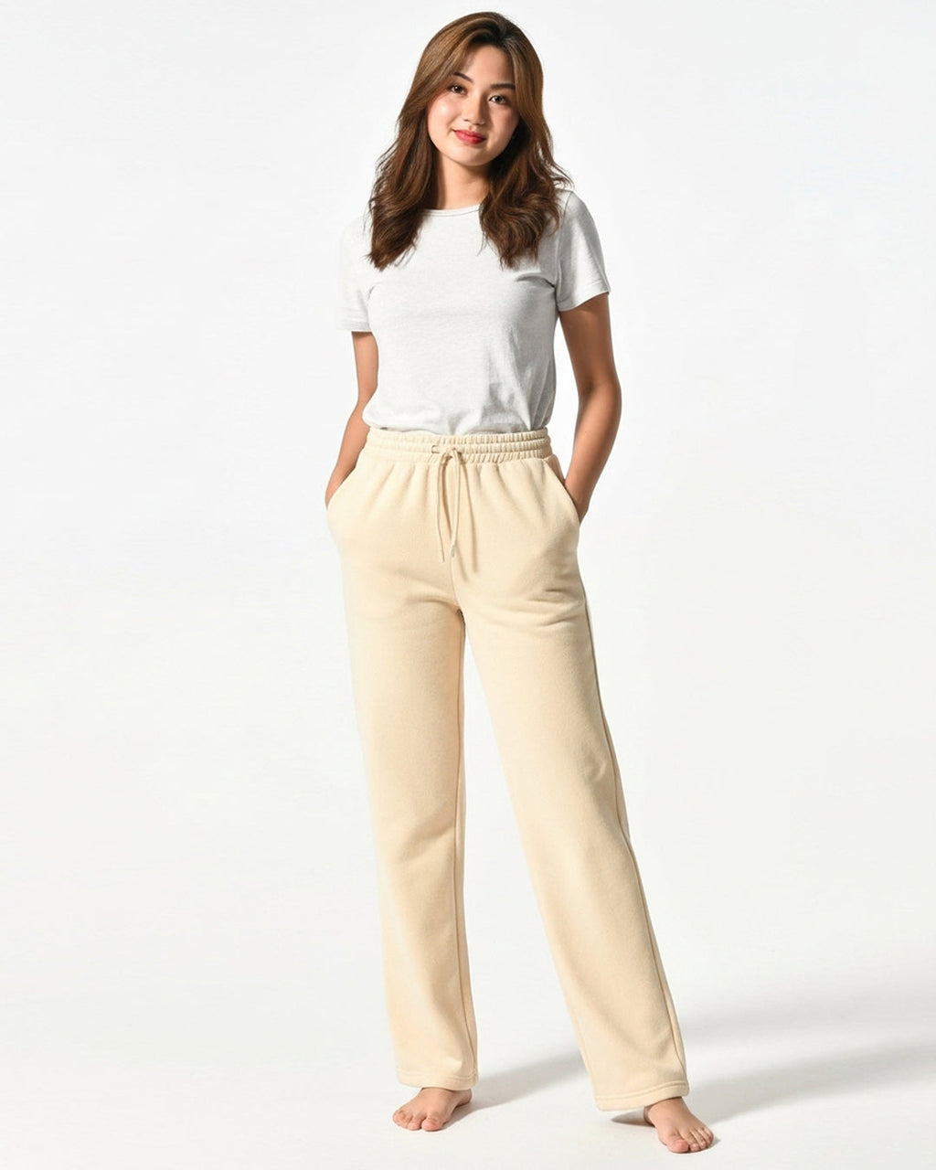 Fleece Trouser – Everyday Fit - Off White