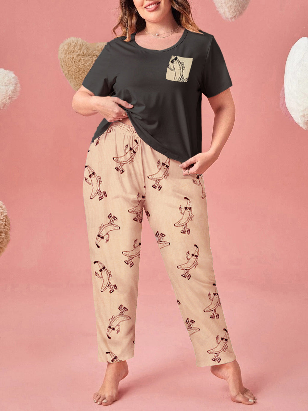 Femmeease - Printed Cotton PJ Set - N-4