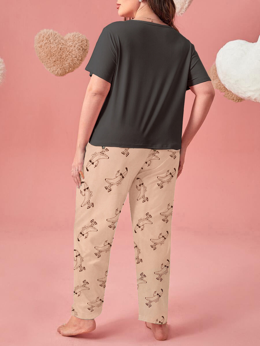 Femmeease - Printed Cotton PJ Set - N-4