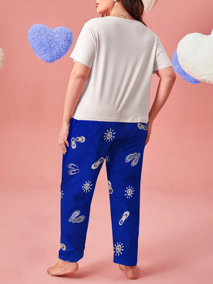 Femmeease - Printed Cotton PJ Set - N-3