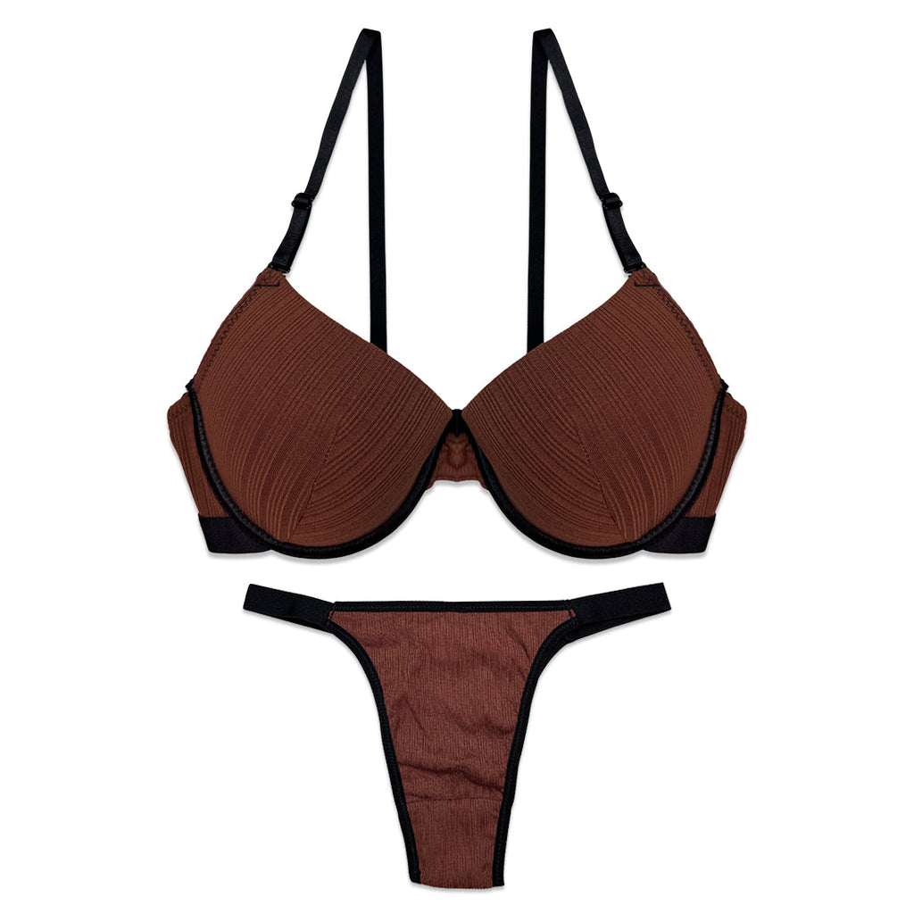 Bra Set -  Cocoa Curve