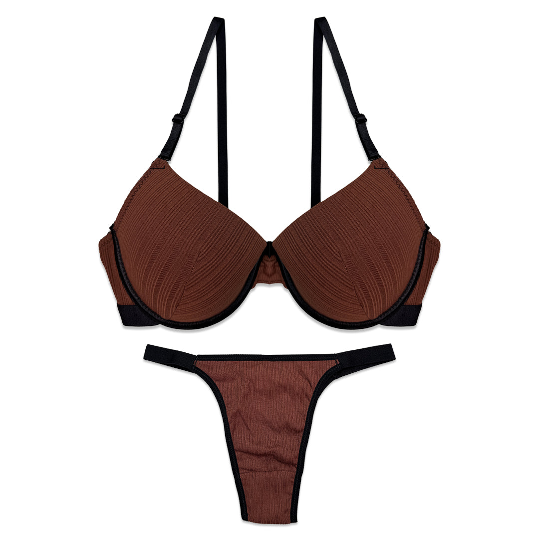 Bra Set -  Cocoa Curve