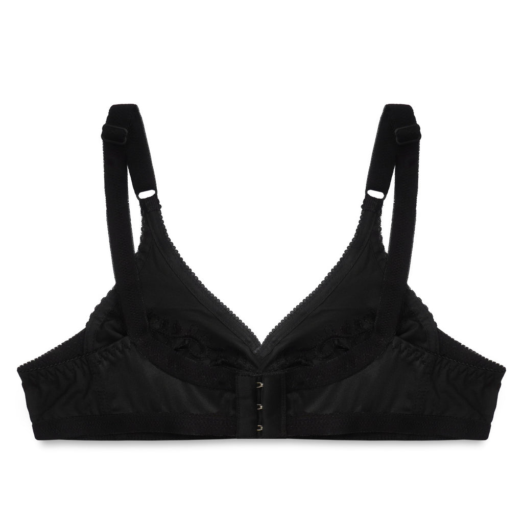 Embroidered Weave Casual Non Padded Wireless Bra