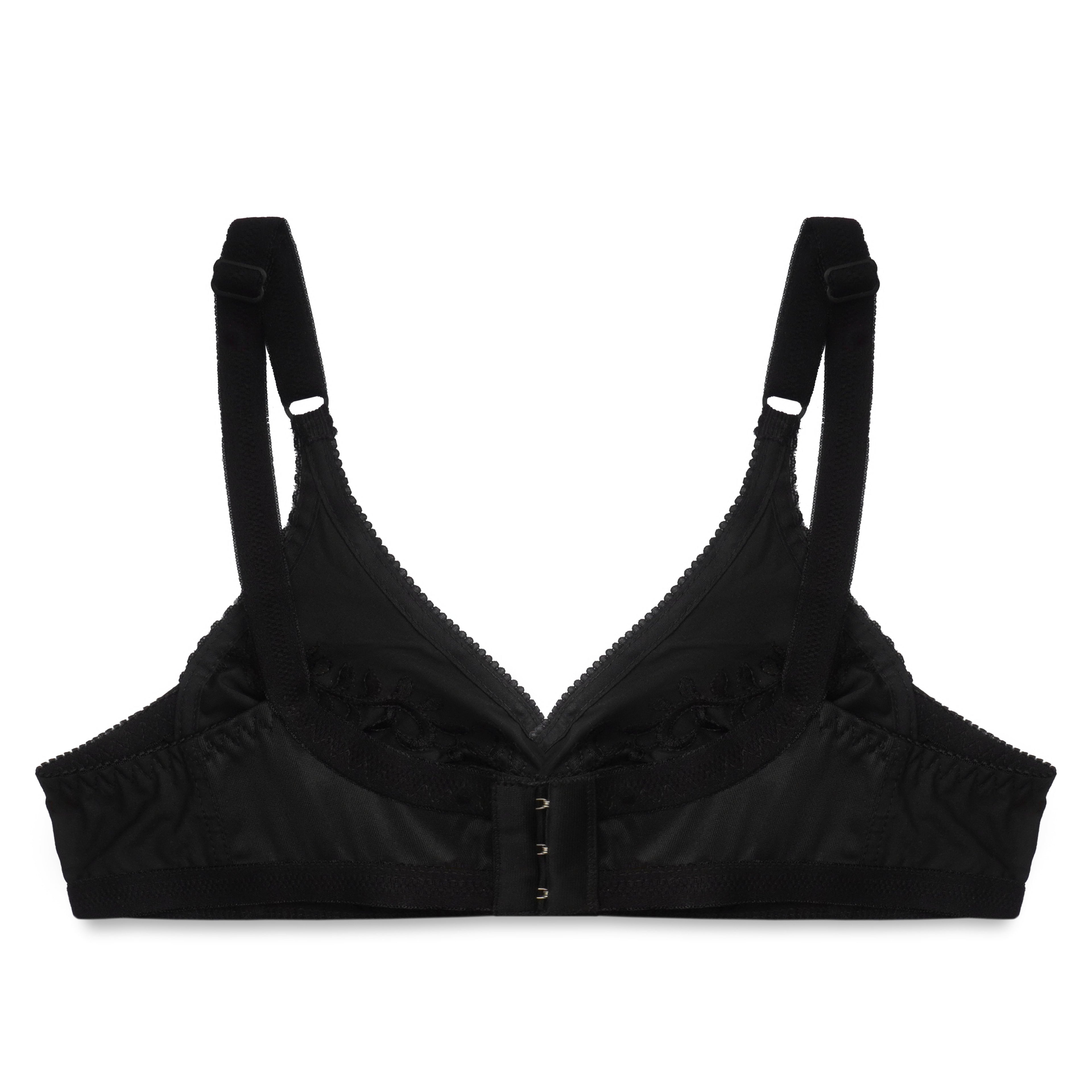 Embroidered Weave Casual Non Padded Wireless Bra